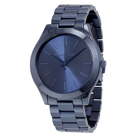 michael kors uhr blau mk3419|Slim Runway Blue Watch .